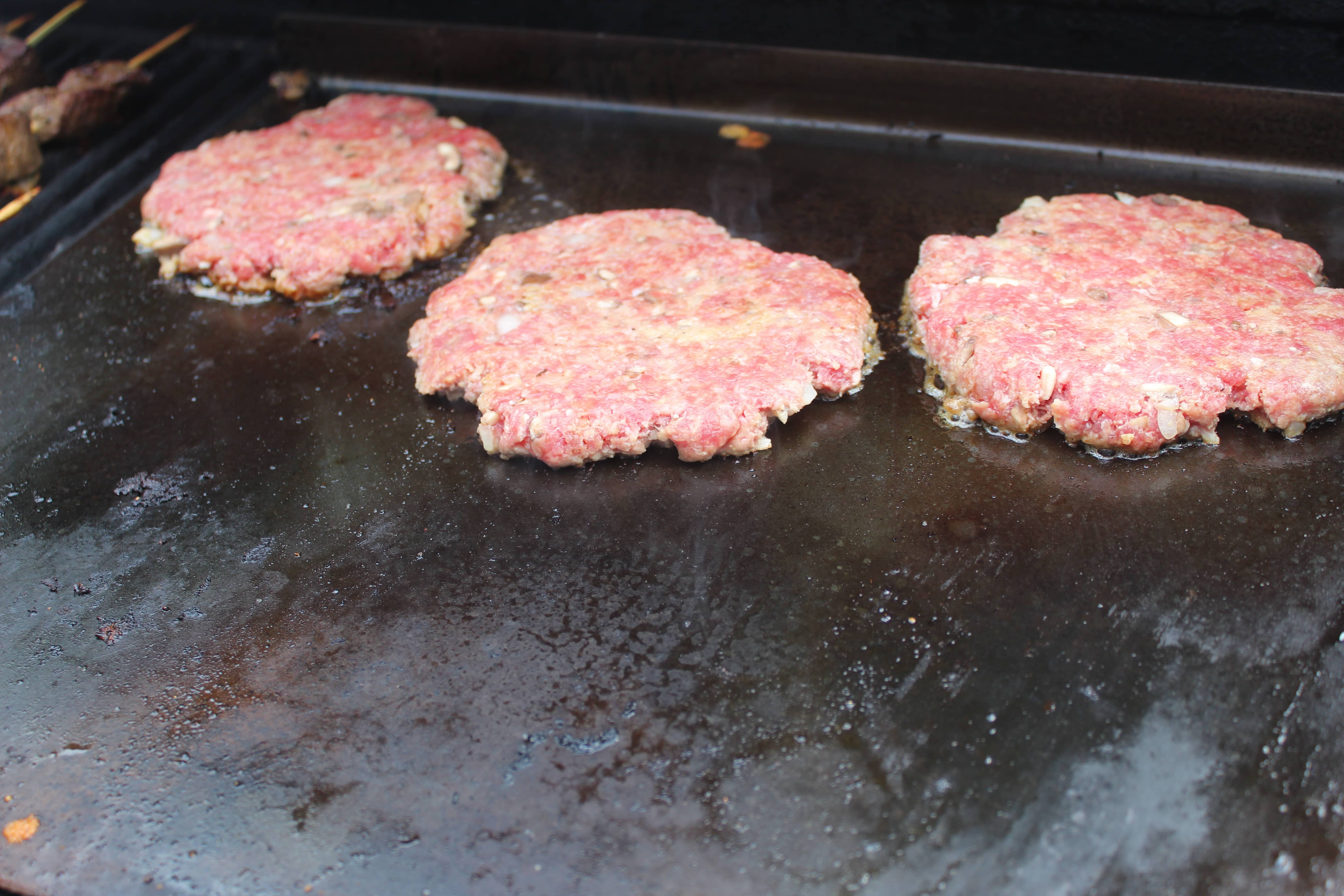 Burgers on Grill
