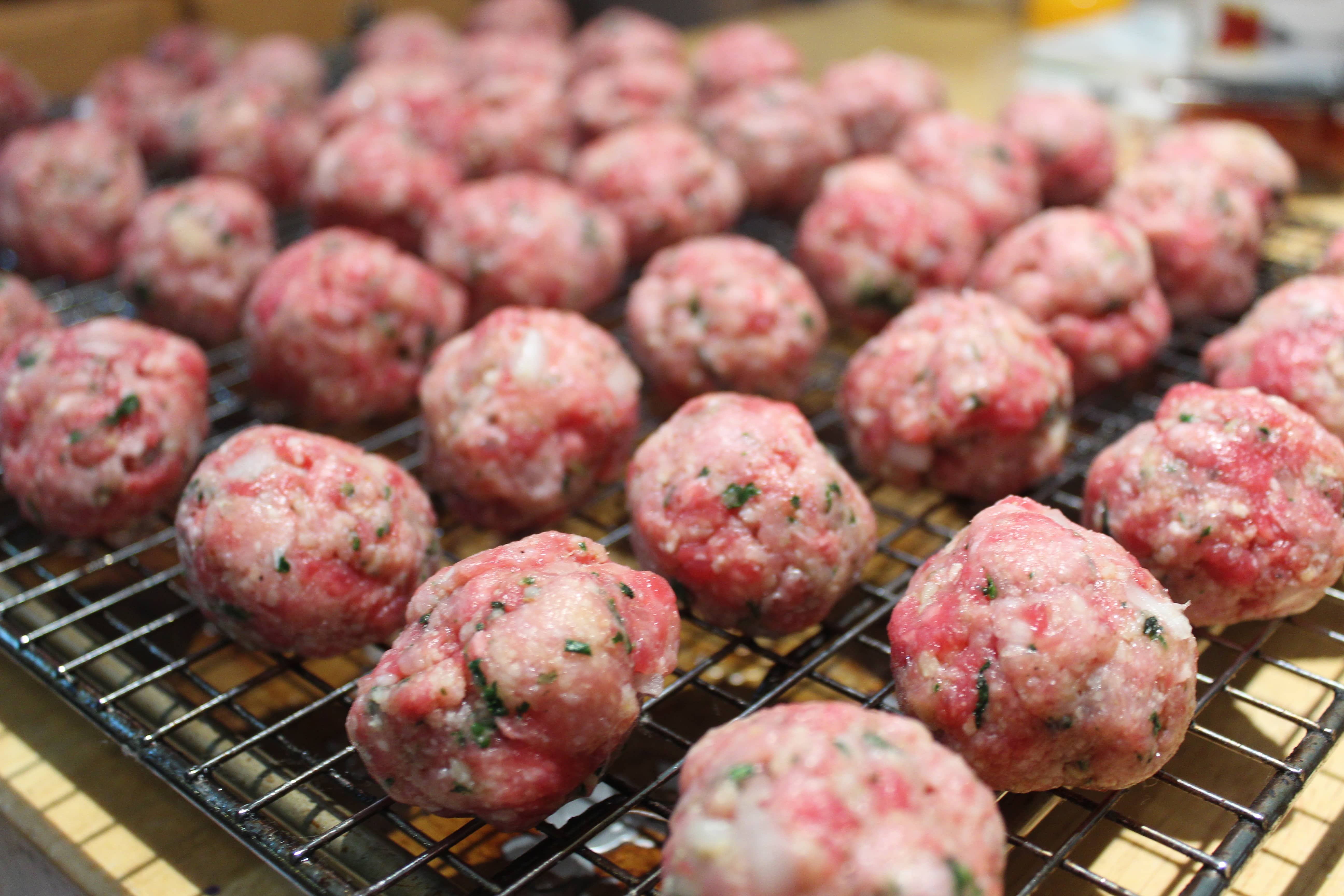 Meatballs on Grate